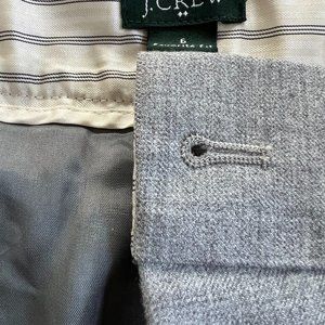 J Crew Favorite Fit Wool Grey Trousers Straight Leg Dress Pants Size 6